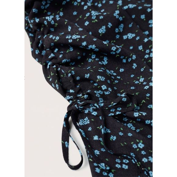 MANGO Dress. Contrasted, front ties MANGO dress - Picture 5 of 14